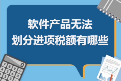 軟件產(chǎn)品無法劃分進(jìn)項(xiàng)稅額有哪些